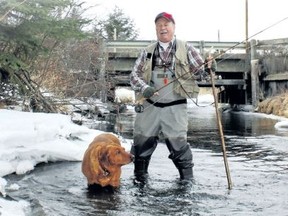 Neil and Penny on west central Alberta famous spring creek, the North Raven River. (NEIL WAUGH/EDMONTON SUN)