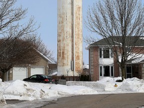 A 47.5-metre high water tower on Gore Road  in Kingston is scheduled dismantled over the next five weeks.  (Ian MacAlpine/The Kingston Whig-Standard)