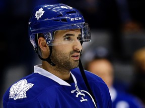 This is not a photo of Nazem Kadri playing in Monday night’s game against the Islanders at the ACC — as Kadri was a healthy scratch, punishment for being late to Sunday morning meetings. (USA TODAY SPORTS/PHOTO)