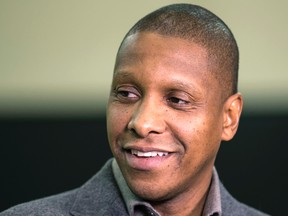 Raptors GM Masai Ujiri is eager to add some Canadian content to his squad, he said at Canadian Interuniversity Sport's Canadian Basketball Speakers forum on Monday night. (TORONTO SUN/FILES)