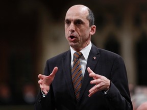 Public Safety Minister Steven Blaney speaks during Question Period in the House of Commons on Parliament Hill in Ottawa Feb. 17, 2015. REUTERS/Chris Wattie