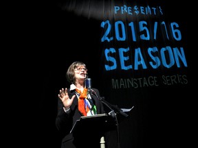 Susan Ferley, artistic director at The Grand Theatre, announces the playhouse’s 2015-2016 season in London Ont. March 10, 2015. CHRIS MONTANINI\LONDONER\QMI AGENCY