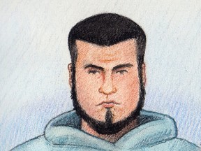 Carlos Larmond, 24, was beaten by a pair of inmates March 3 at the Innes Rd. jail. Police have obtained security video from the jail. Sketch by Laurie Foster-MacLeod/OTTAWA SUN/QMI AGENCY