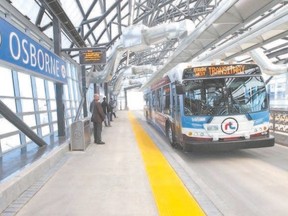Several other Canadian cities, including Winnipeg, have systems in place using buses and trains. (File photo)