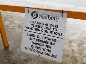 The skating oval at Queen's Athletic Field has been closed for the season. John Lappa/Sudbury Star