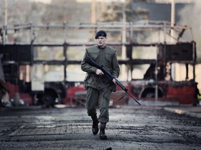 Jack O'Connell stars as Gary Hook, a young British soldier sent to Belfast, in the Yann Demange's '71.
