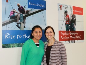 Diana Fox and Talita Josleyn Caetano are two new Canadians who are struggling looking for employment in their field of expertise. The two participated in the YMCA's Job Search Workshop, which took place from Feb. 24 to 26 at the YMCA Learning and Career Centre in Sarnia. 
CARL HNATYSHYN/SARNIA THIS WEEK/QMI AGENCY