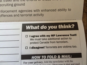 A local researcher denounced a mailed-out survey by Conservative MP Lawrence Toet as “a joke.”