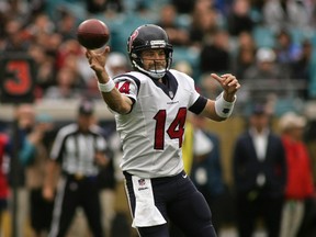 The Texans have reportedly traded quarterback Ryan Fitzpatrick to the Jets on Wednesday. (Phil Sears/USA TODAY Sports/Files)