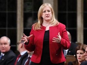Canada's Transport Minister Lisa Raitt speaks during Question Period in the House of Commons on Parliament Hill in Ottawa March 10, 2015.  REUTERS/Chris Wattie