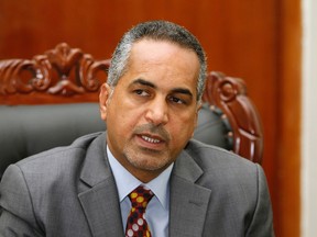 Qais Rasheed, head of Iraq's antiquities board, speaks to the media at the Iraqi National Museum in Baghdad, March 8, 2015. (KHALID AL-MOUSILY/Reuters)