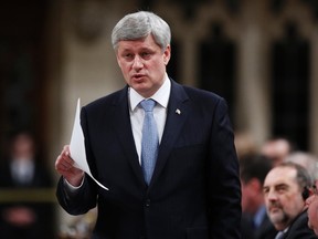Canada's Prime Minister Stephen Harper speaks during Question Period in the House of Commons on Parliament Hill in Ottawa March 11, 2015. REUTERS/Chris Wattie (CANADA - Tags: POLITICS)