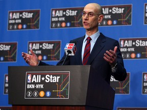 NBA commissioner Adam Silver speaks at a press conference at Barclays Center. (Brad Penner/USA TODAY Sports)