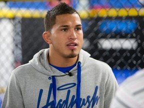Anthony Pettis does an interview during media day at Roufusport Mixed Martial Arts Academy January 16, 2014 in Milwaukee, Wis. (Mike McGinnis/Getty Images/AFP)
