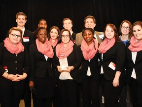 Lambton College's Enactus team came home from the leadership program's recent regional competition with three wins, and the right to move on to a national event being held in May in Toronto. (Handout photo)