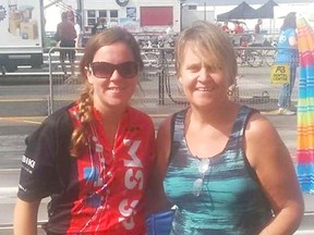 Kandis Hodgins (left) is planning to run 91 kilometres from Sarnia and through various Lambton County communities on July 11 in honour of her mother, Lori Hodgins, who has lived with Multiple Sclerosis for 20 years. Both women live in Grand Bend. Kandis Hodgins wants to raise awareness as well as $10,000 for the Sarnia Lambton chapter of the MS Society. (SUBMITTED PHOTO)