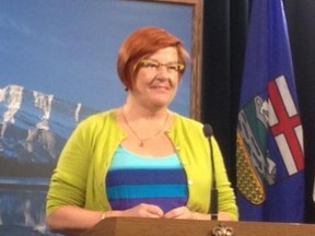 Alberta Liberal MLA Laurie Blakeman announces she'll represent three parties at the next provincial election. (Dave Lazzarino/EDMONTON SUN)