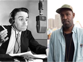 LEFT: With his cigarette poised strategically, Max Ferguson gives a closed-mouthed look for a publicity photograph from 1958. Ferguson was 34 at the time, while his most famous character, Rawhide, sounded ancient and gruff. (CHRIS LUND, Special to QMI Agency)
RIGHT: London-raised hip-hop artist Shad, 32, shown just before his performance at the Western Fair last September, has been chosen as the new host of CBC Radio One?s show Q. (The London Free Press file photo)