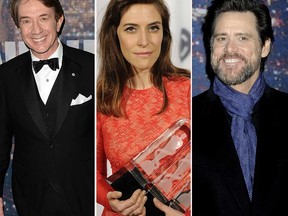 (From left to right) Martin Short, Feist and Jim Carrey (WENN.COM)