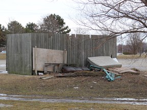 Garbage is pictured here piled up at the Point Lands park shown here on Monday March 16, 2015 in Sarnia, Ont. The city plan to revitalize its parks over the course of a month this spring, kicking off with a community clean-up event April 25. Barbara Simpson/Sarnia Observer/QMI Agency