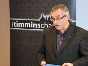 Federal Treasury Board president Tony Clement told a business audience in Timmins, Ont., Monday not to expect either the federal or provincial government to make any significant moves on the Ring Of Fire project until the market improves for the mining industry overall. (Len Gillis/QMI Agency)