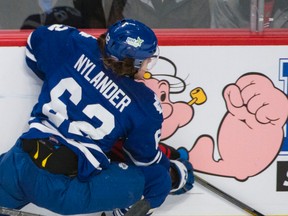 William Nylander of the Marlies may have had a close encounter with a certain fictional character Sunday in Hamilton, but whether he gets to the NHL this season is still up for debate. (MARTIN CHEVALIER/QMI Agency)