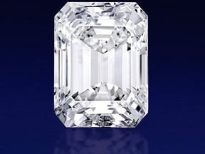 A flawless 100-carat South African diamond is expected to fetch up to $25 million when it goes on the auction block in New York next month, Sotheby's said. (QMI Agency/Sotheby's)