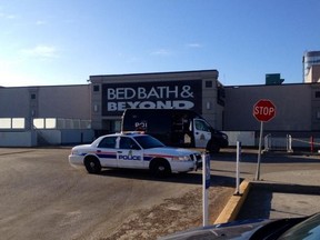 Police investigate a suspicious package at West Edmonton Mall, March 17, 2015. (TOM BRAID/EDMONTON SUN)