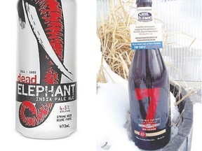 Terrible Ted Red, a homage to Detroit Red Wings star Ted Lindsay, is available now and until all 11,400 bottles are sold. At left, Dead Elephant, a full-bodied ale from St. Thomas brewery Railway City that, according to LCBO staff, ?flies off the shelf.?