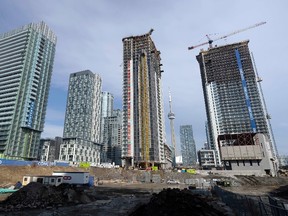 A view shows condominiums being constructed in Toronto in this March 11, 2014, file photo. (Reuters)