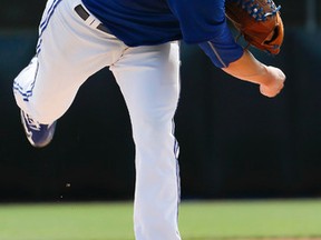 A case can be made for pitcher Aaron Sanchez to be a starter or a closer this season. The Blue Jays have a couple more weeks to figure out their dilemma. (Stan Behal/Toronto Sun)