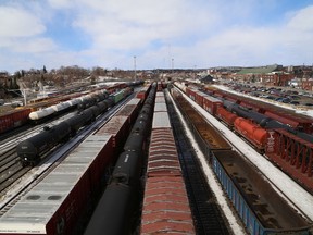 The railyard located in downtown Sudbury, Ont. John Lappa/Sudbury Star/QMI Agency