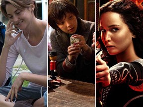 Shailene Woodley in The Fault in Our Stars; Asa Butterfield in Hugo; and Jennifer Lawrence in Hunger Games: Catching Fire. (Handout photos)