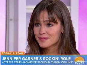 Jennifer Garner gets emotional talking about her family during a Today show interview. (Screen shot)