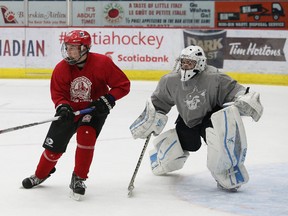 Team NOHA practice at the Sudbury Community Arena in Sudbury, Ont. on Tuesday March 17, 2015 ahead of the OHL Cup in Toronto.