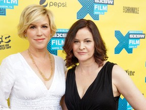 Molly Ringwald and Ally Sheedy arrive for the screening of "The Breakfast Club" held at The Paramount Theater during SXSW in Austin, Texas on March 16, 2015.