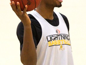 London Lightning?s Clinton Springer-Williams credits his dad, Clinton Springer, for teaching him the game from a young age. To this day, the pair work together on improving the young man?s technique. (DEREK RUTTAN, The London Free Press)