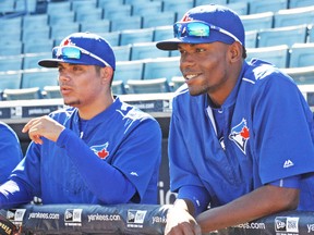 Young Miguel Castro (right) didn’t think twice about shaking off Russell Martin’s signs. (EDDIE MICHELS, photo)