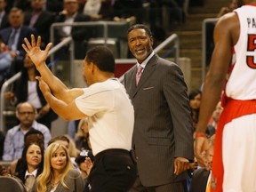 Sam Mitchell disagrees with a call last night as his Minnesota Timberwolves faced the Raptors at the Air Canada Centre on March 18, 2015. (STAN BEHAL/Toronto Sun)