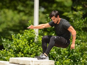 Taylor Lautner stars in the parkour movie Tracers. (Handout photo)
