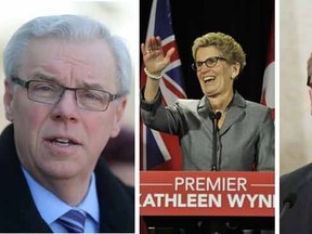 (L to R): Greg Selinger, Kathleen Wynne, and Brad Wall.

(QMI AGENCY)