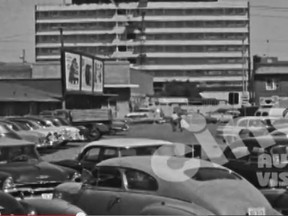 A picture of Edmonton's city hall in the 1960s. CineAudioVisual