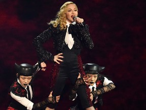 Singer Madonna performs at the BRIT music awards at the O2 Arena in Greenwich, London, February 25, 2015. REUTERS/Toby Melville