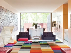 Modular carpet tiles allow you to take a single piece and wash it separately.