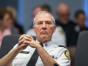 Chief Bill Blair before the start of a Toronto Police Services Board meeting in Toronto Thursday, March 19, 2015. (Ernest Doroszuk/Toronto Sun)
