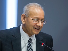 Board chairman Alok Mukherjee during a Toronto Police Services Board meeting in Toronto on Thursday, March 19, 2015. (Ernest Doroszuk/Toronto Sun)