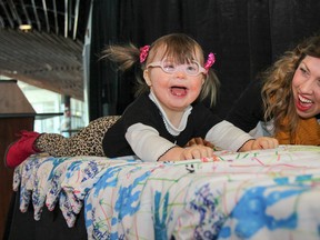 Pip McCallan, left, with her mother Tara. (Julia McKay/Kingston Whig-Standard/Postmedia Network)