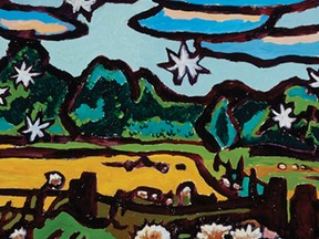 Auction of Clark McDougall's first black enamel painting, Release of the Thistledown, set a record price -- $24,120 -- for the late St. Thomas artist's work. (Waddington's)