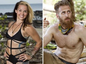 'Survivor: Worlds Apart' castoffs Lindsey Cascaddan and Max Dawson.