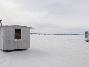 Lake nipissing ice huts